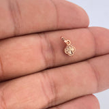 Dije Trebol 0.45gr / 1/2 in / Oro Rosa 18K &