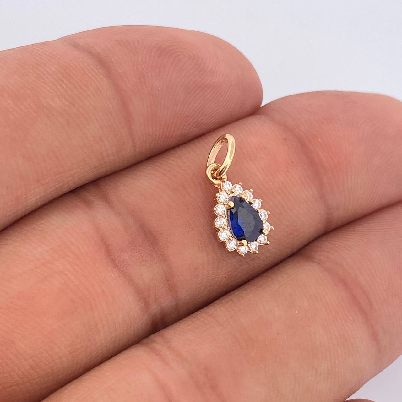 Dije Halo Gota 0.75gr / 1/2 in / Oro Amarillo 18K &