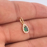 Halo Drop Pendant 0.7gr / 0.5in / 18K Gold