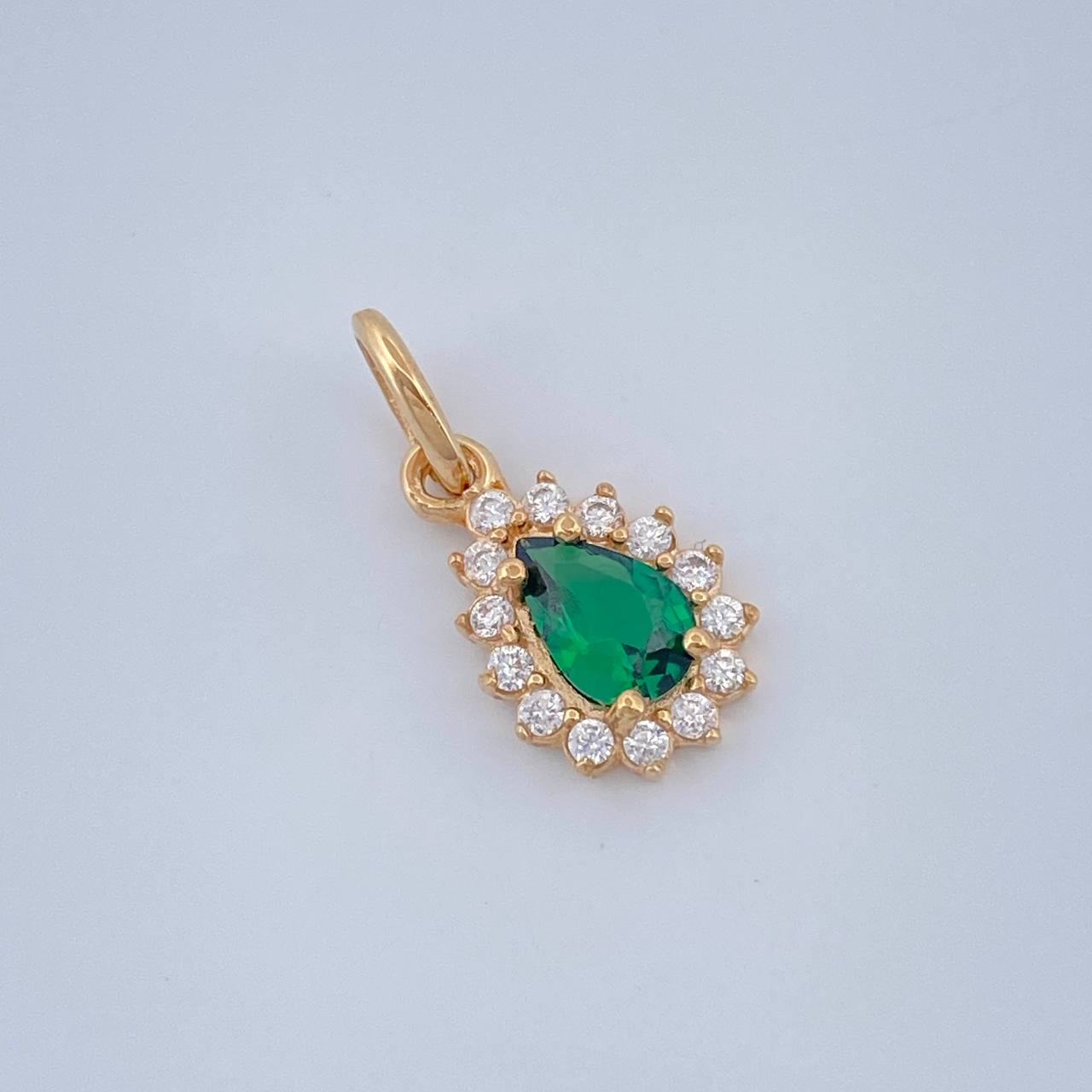 Halo Drop Pendant 0.7gr / 0.5in / 18K Gold