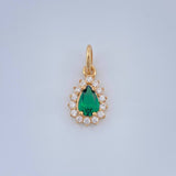 Halo Drop Pendant 0.7gr / 0.5in / 18K Gold