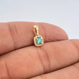 Dije Halo Tupido 1.1gr / 1/2 in / Oro Amarillo 18K &