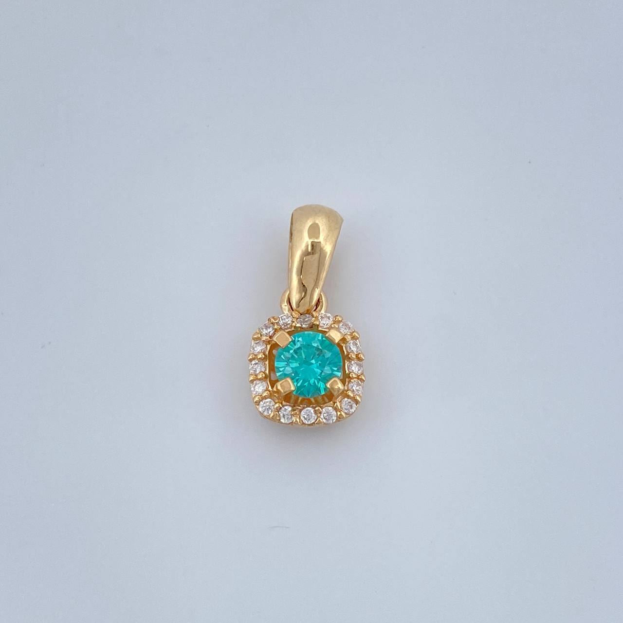 Dije Halo Tupido 1.1gr / 1/2 in / Oro Amarillo 18K &