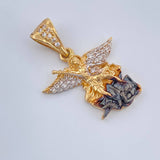 Pendant Saint Michael Archangel 3.05gr / 1in / Three 18K Golds