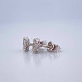 Clover Stud Earrings 1.25gr / 18K White Gold &