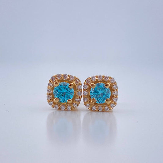 Topos Halo Cuadrado 1.95gr / Oro Amarillo 18K &