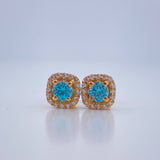 Topos Halo Cuadrado 1.95gr / Oro Amarillo 18K &