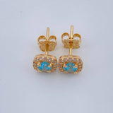 Topos Halo Cuadrado 2.05gr / Oro Amarillo 18K &