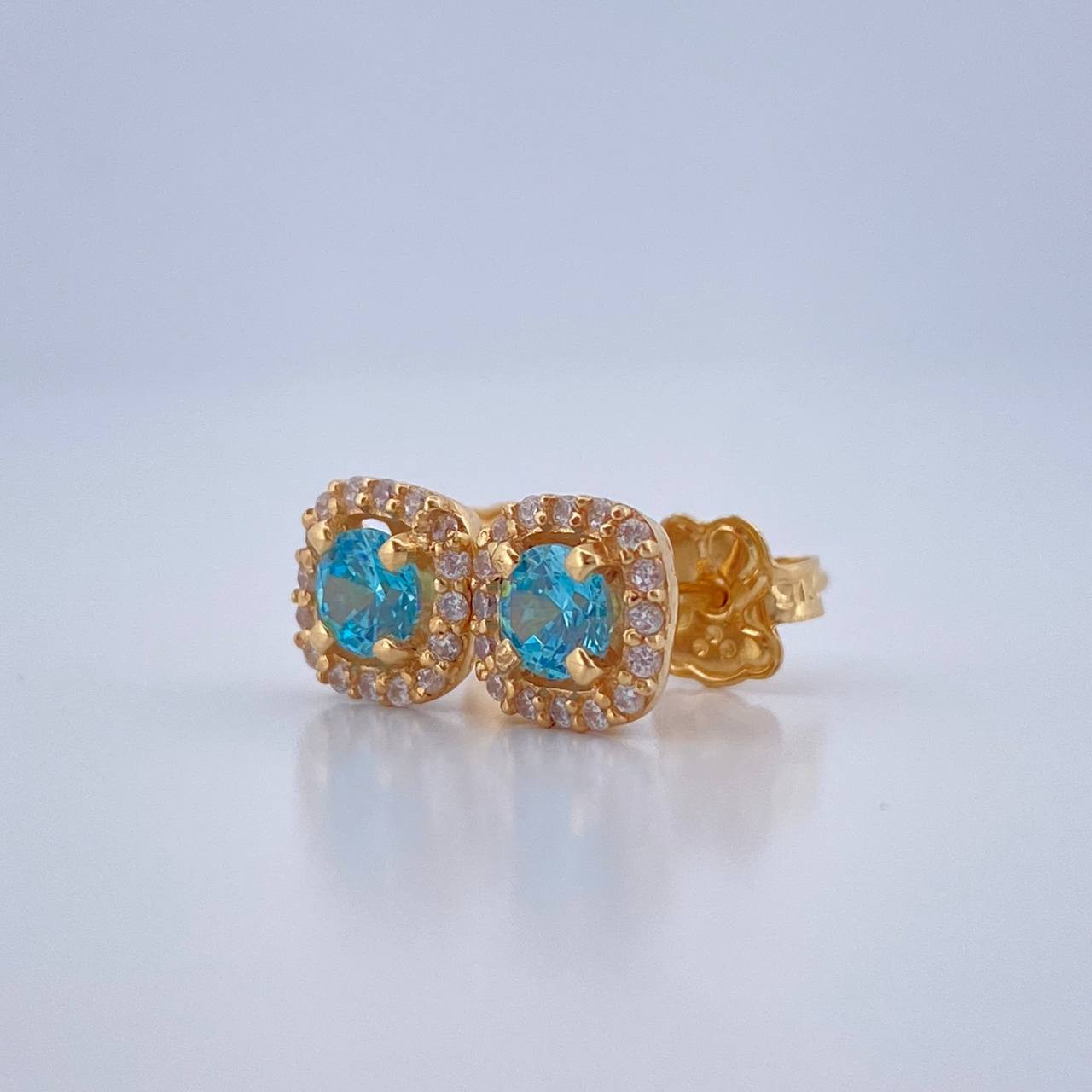 Topos Halo Cuadrado 1.95gr / Oro Amarillo 18K &