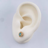 Topos Halo Cuadrado 1.95gr / Oro Amarillo 18K &