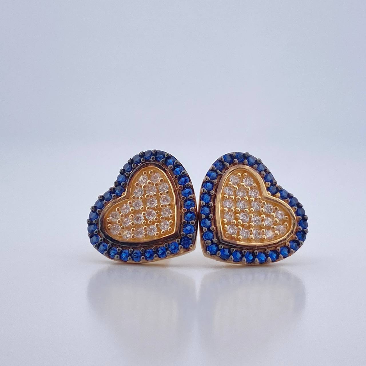 Topos Corazon 2.65gr / Dos Oros Amarillo Negro 18K &