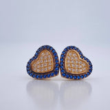 Topos Corazon 2.65gr / Dos Oros Amarillo Negro 18K &