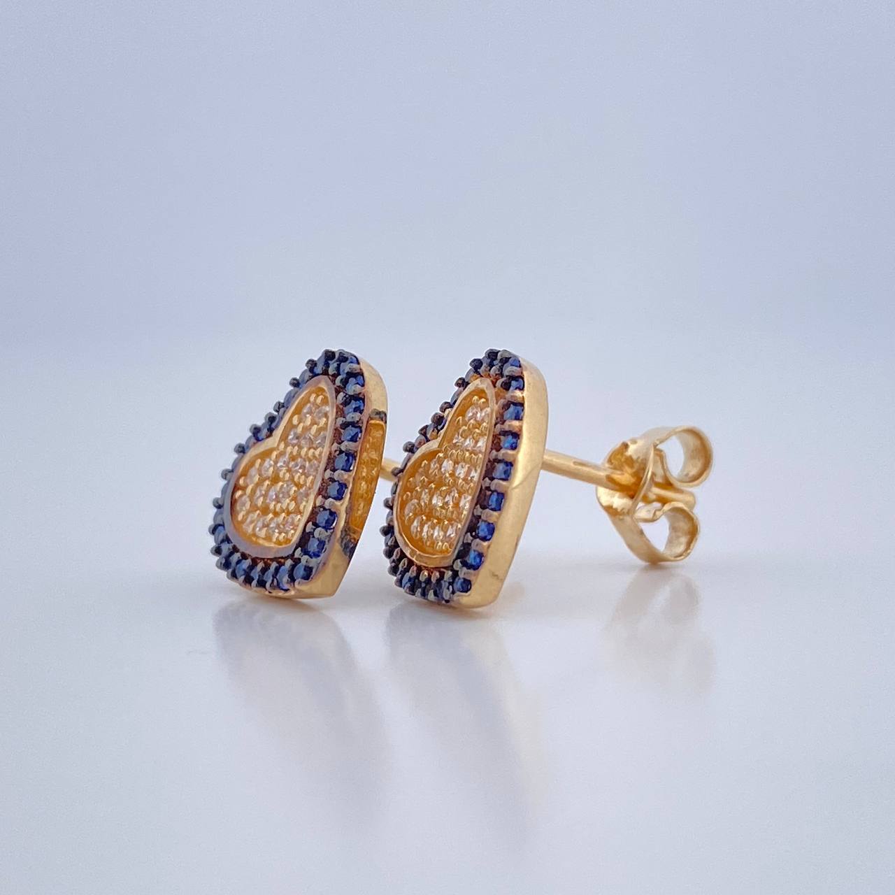 Topos Corazon 2.65gr / Dos Oros Amarillo Negro 18K &