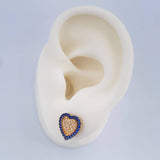 Topos Corazon 2.65gr / Dos Oros Amarillo Negro 18K &