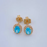 Topos Halo Ovalado 1.55gr / Oro Amarillo 18K &