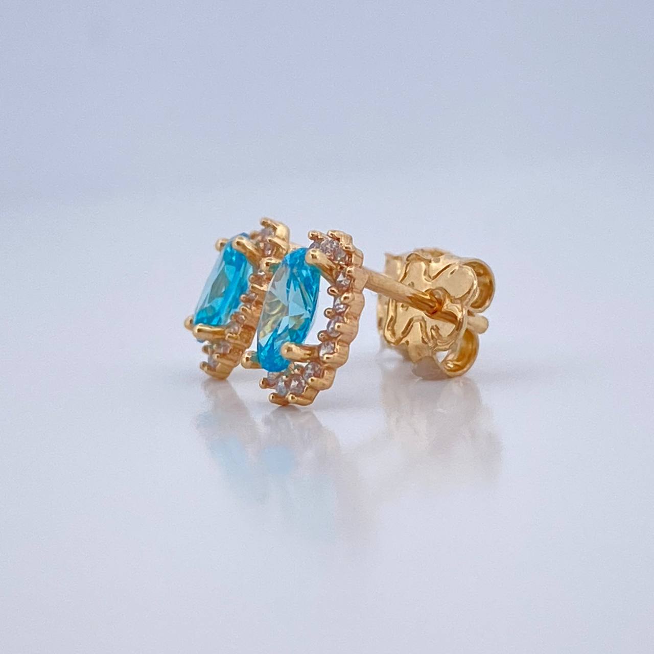 Topos Halo Ovalado 1.55gr / Oro Amarillo 18K &