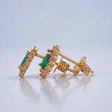 Stud Earrings Halo Drop 1.75gr / 18K Gold