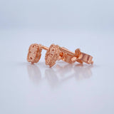 Clover Stud Earrings 1.15gr / 18K Rose Gold &