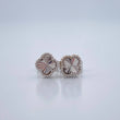 Clover Stud Earrings 1.25gr / 18K White Gold &