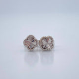 Clover Stud Earrings 1.25gr / 18K White Gold &