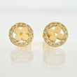Topos Circulo Flor 1.65gr / 8mm Oro Amarillo 18K *