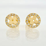 Topos Circulo Flor 1.65gr / 8mm Oro Amarillo 18K *