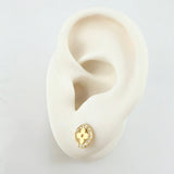 Topos Circulo Flor 1.65gr / 8mm Oro Amarillo 18K *