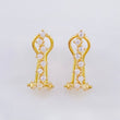 Topos Omega zig zag 2.6gr / 3/4 in / Oro Amarillo 18K *