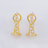 Topos Omega zig zag 2.6gr / 3/4 in / Oro Amarillo 18K *