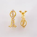 Topos Omega zig zag 2.6gr / 3/4 in / Oro Amarillo 18K *
