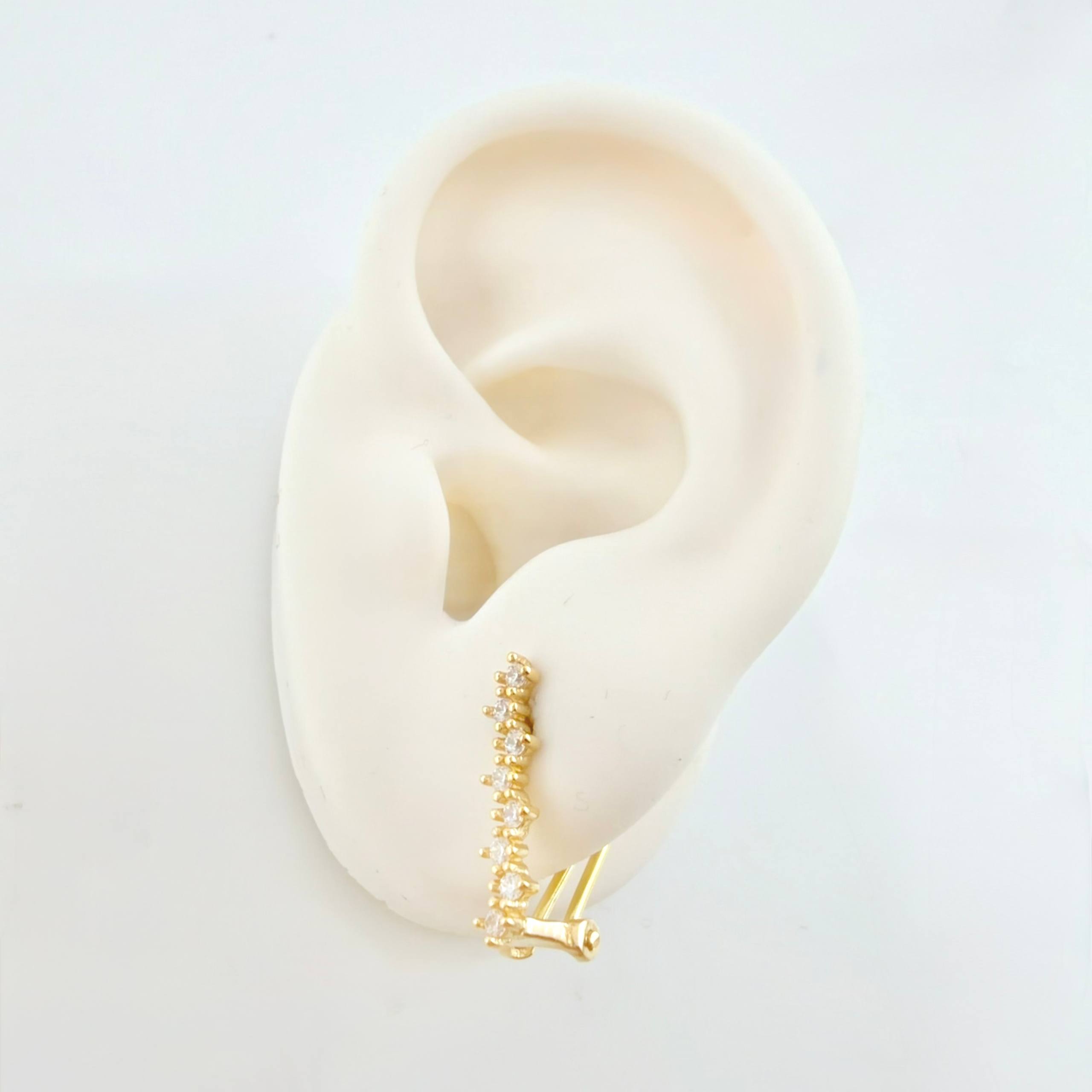 Topos Omega zig zag 2.6gr / 3/4 in / Oro Amarillo 18K *