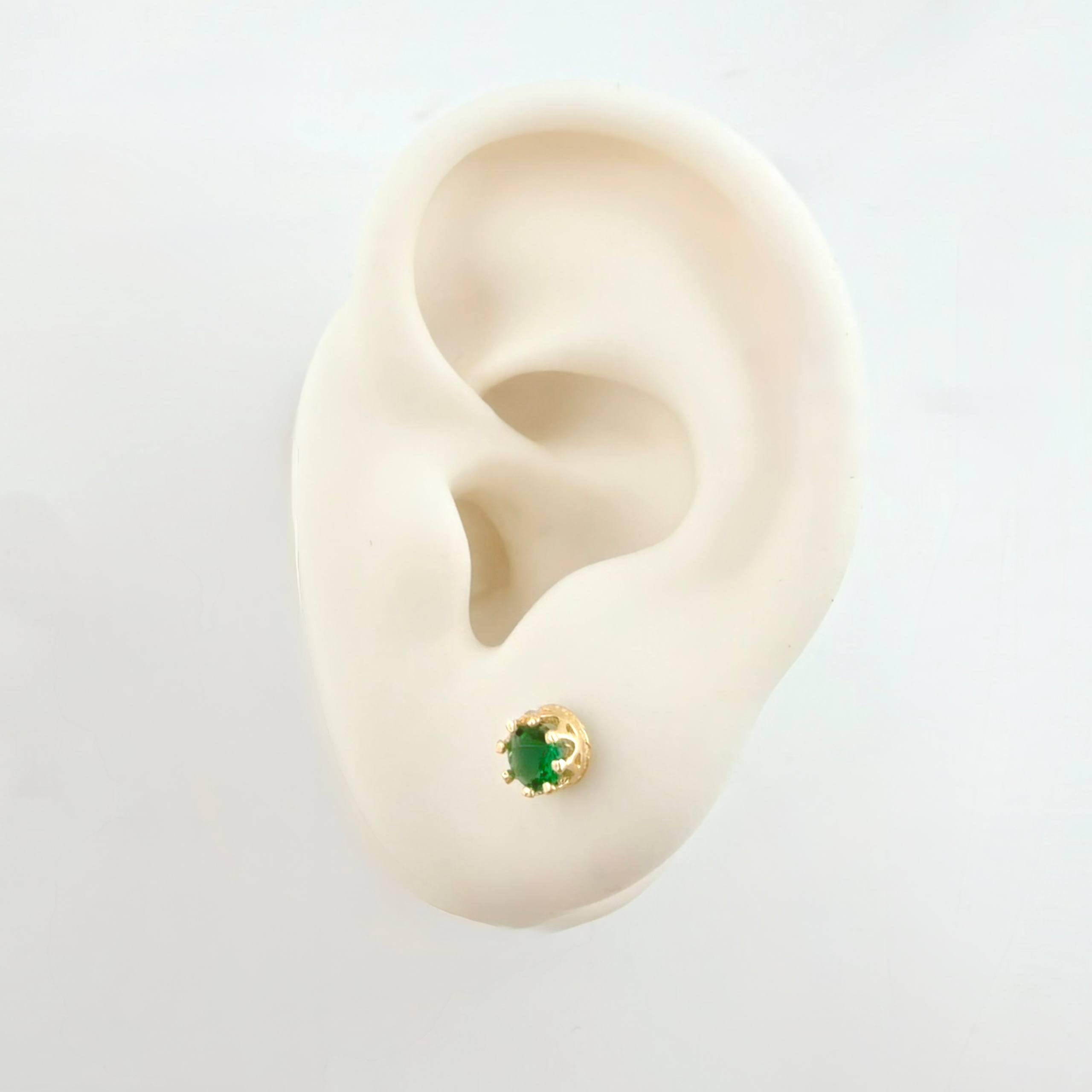 Topos Piedra Ocho Garras 1.45gr / 5.2mm Oro Amarillo 18K *