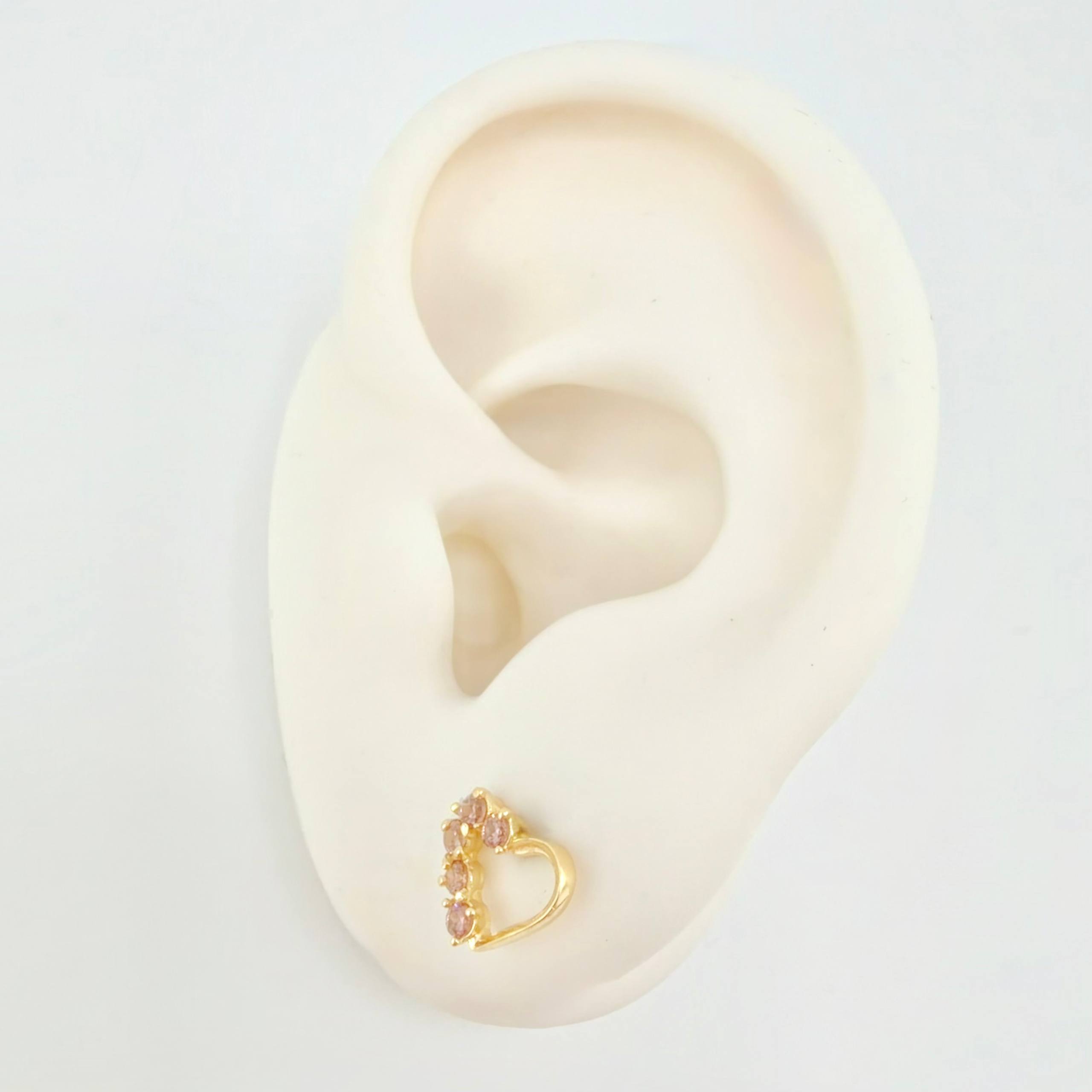 Topos Corazon Medio 1.55gr / 8mm Oro Amarillo 18K *
