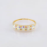 Anillo Cristal de Luna 2.1gr / T6 1/4 / Oro Amarillo 18K ©