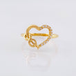 Infinity Silhouette Heart Ring 2.05gr / T7 / 18K Yellow Gold ©