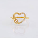 Infinity Silhouette Heart Ring 2.05gr / T7 / 18K Yellow Gold ©