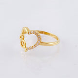 Infinity Silhouette Heart Ring 2.05gr / T7 / 18K Yellow Gold ©