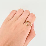 Infinity Silhouette Heart Ring 2.05gr / T7 / 18K Yellow Gold ©