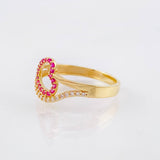 Anillo Corazon Silueta 2gr / T6 / Oro Amarillo 18K ©