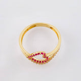 Anillo Corazon Silueta 2gr / T6 / Oro Amarillo 18K ©