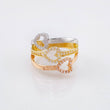 Anillo Corazones Triple Carril  4gr / T5 1/4 / Tres Oros 18K ©