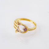 Anillo Mano Hamsa Corazon 2.8gr / T6 / Oro Amarillo 18K ©