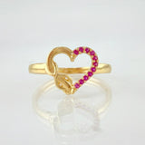 Anillo Corazon Silueta Infinito 1.8gr / T6 1/4 / Oro Amarillo 18K *