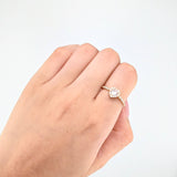 Heart Halo Ring 1.7gr / T7 / Yellow Gold 18K *