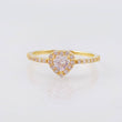 Heart Halo Ring 1.7gr / T7 / Yellow Gold 18K *