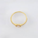 Heart Halo Ring 1.7gr / T7 / Yellow Gold 18K *