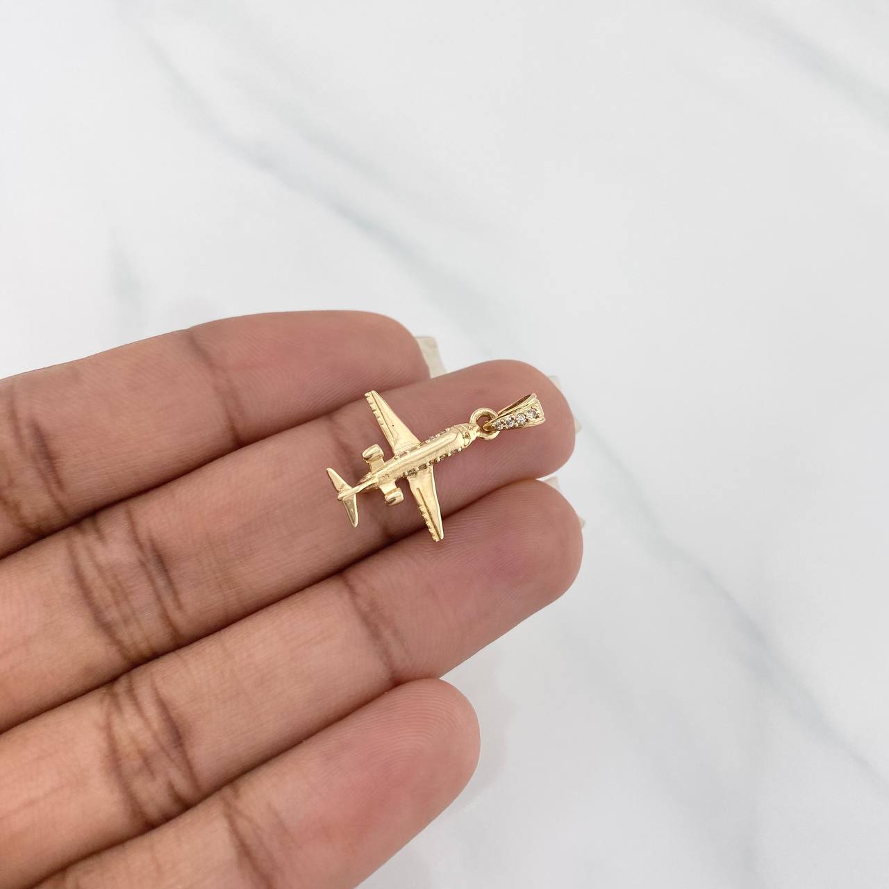 Dije Avión 1.2g / 3/4 in Oro Amarillo 18K
