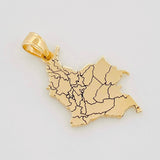 Dije Mapa Colombia 2.25g / 1 in Oro Amarillo 18K