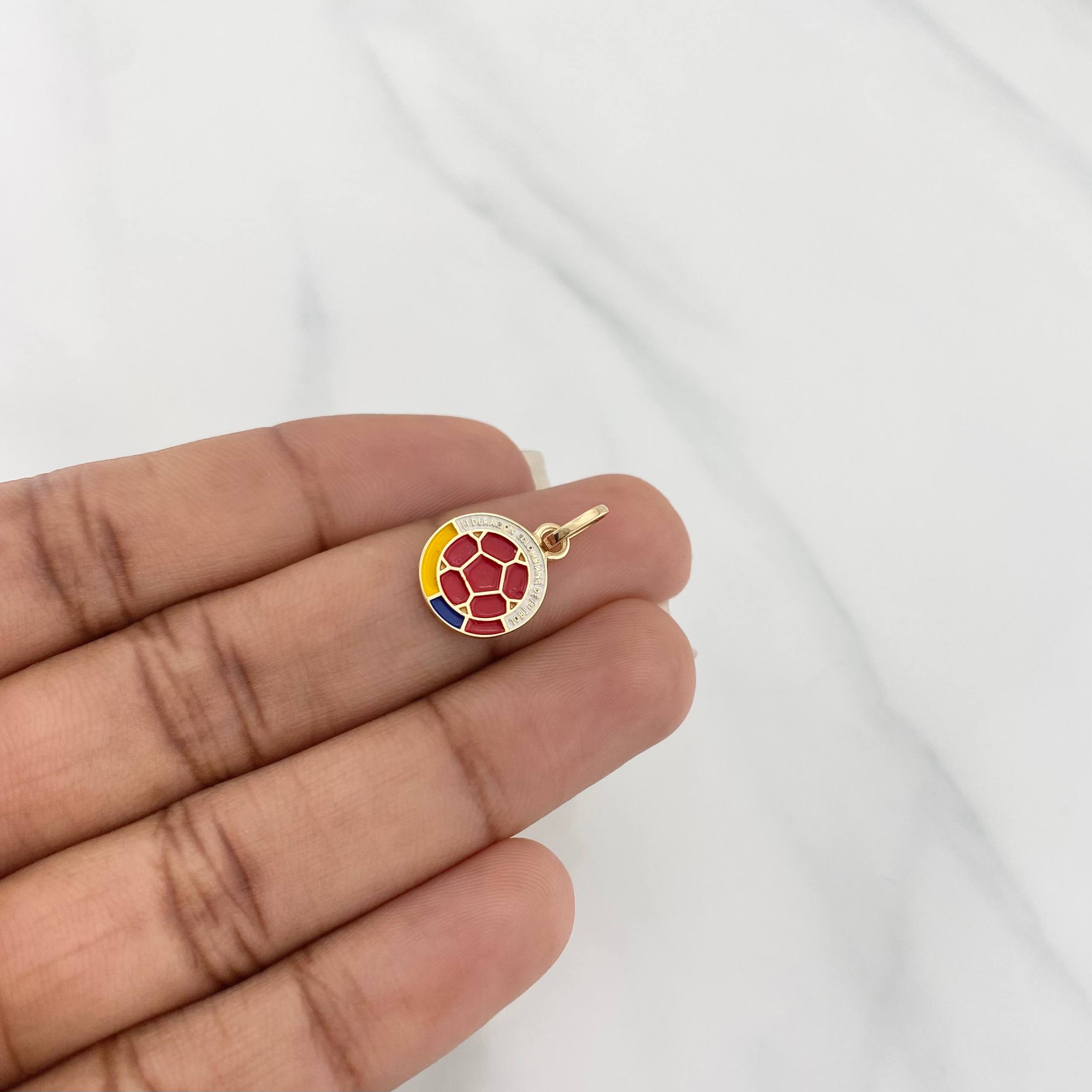 Dije Escudo Selección 1.15g / 3/4 in Oro Amarillo 18K