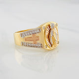 Anillo Virgen Milagrosa 6.1g / T10 1/4 Tres Oros 18K